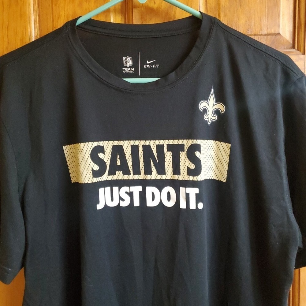 Nike Dri-Fit New Orleans Saints Just Do It T-Shirt Black Men's Large NFL